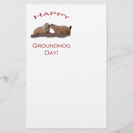 Groundhog Day Kiss Stationery