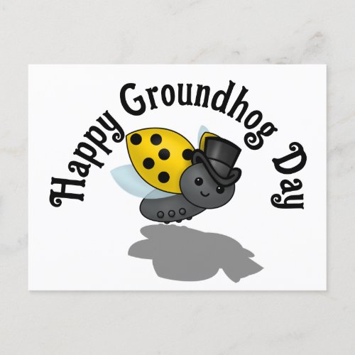 Groundhog Day Ladybug T_Shirt Postcard