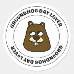 Groundhog Day Lover Classic Round Sticker