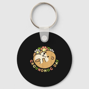 Groundhog Day Men Women Retro Vintage 60s 70s 80s Keychain
