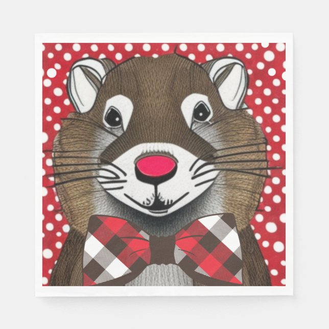 Groundhog Day Napkins (Front)