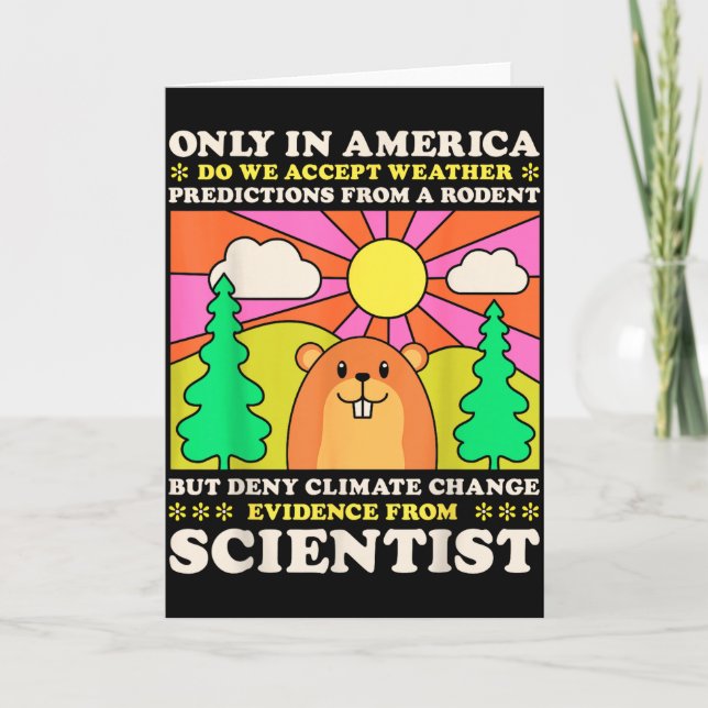Groundhog Day Only America Accept Rodent Weather P Card (Front)