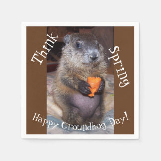 Groundhog Day Paper Napkins