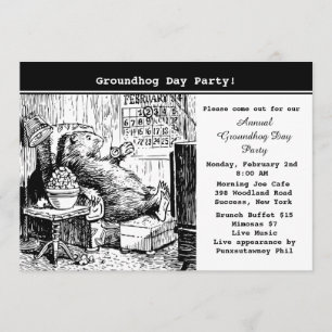 Groundhog Day Party Invitation