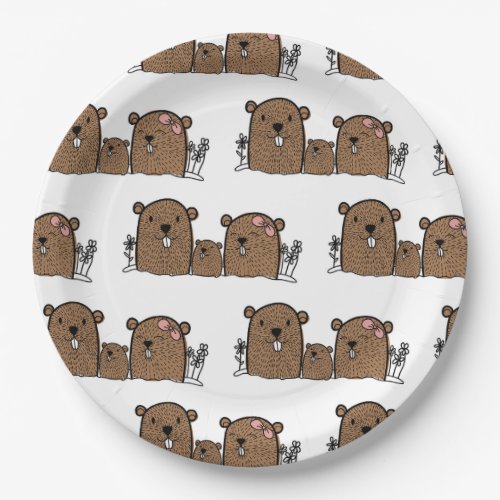 Groundhog Day Party Paper Plates