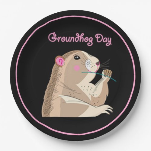 Groundhog Day Party Paper Plates
