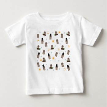 Groundhog Day Pattern Baby T-shirt by Moma_Art_Shop at Zazzle