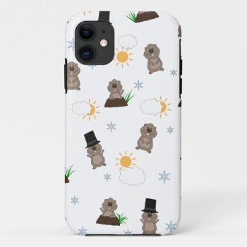 Groundhog Day Pattern Iphone 11 Case by Moma_Art_Shop at Zazzle
