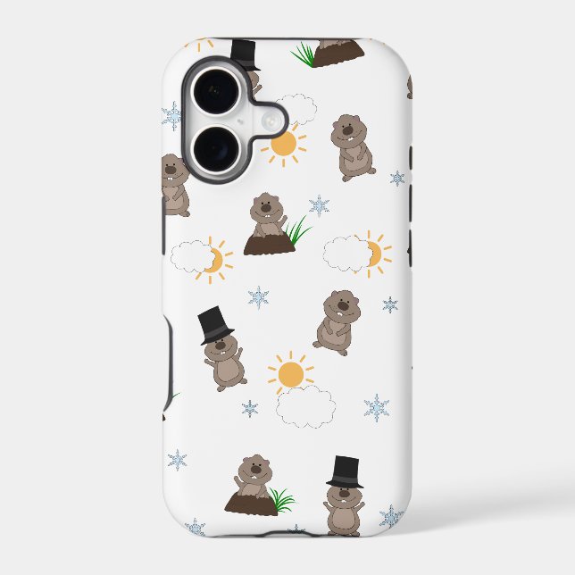 Groundhog Day Pattern Iphone Case (Back)