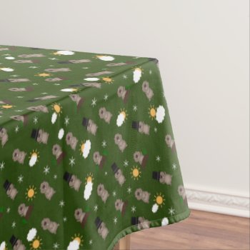 Groundhog Day Pattern Tablecloth by Moma_Art_Shop at Zazzle