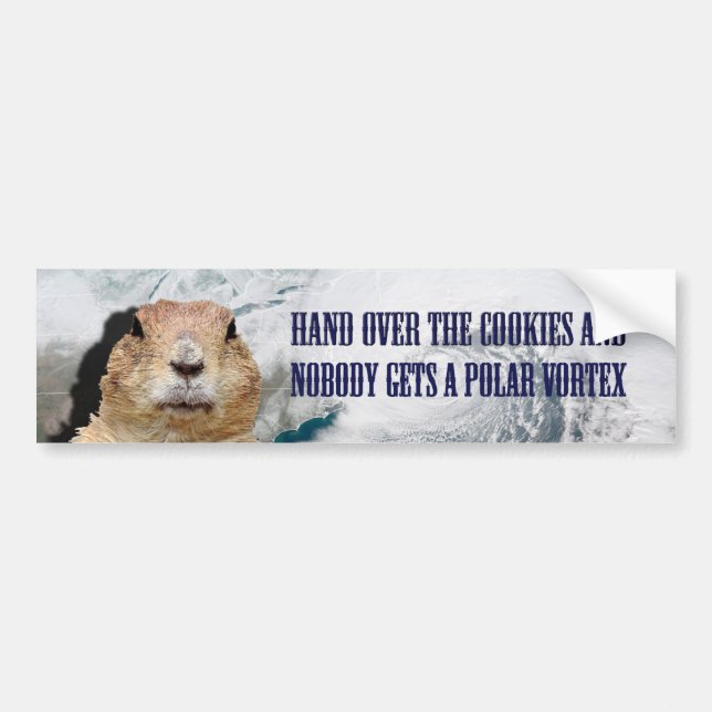 Groundhog Day Polar Vortex Bumper Sticker (Front)