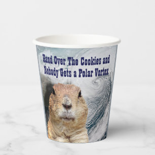Groundhog Day Polar Vortex Paper Cups