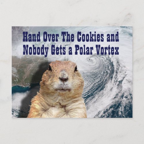 Groundhog Day Polar Vortex Postcard