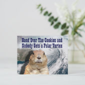 Groundhog Day Polar Vortex Postcard (Standing Front)