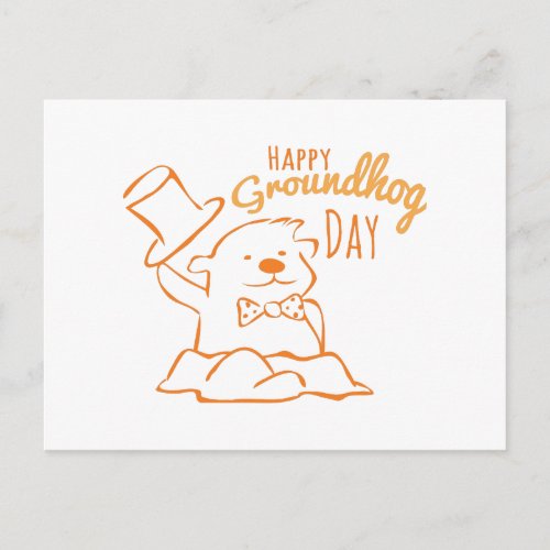 Groundhog Day Postcard