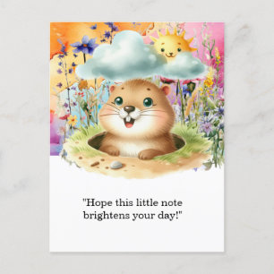 Groundhog Day Postcard – Fun and Quirky Greeting