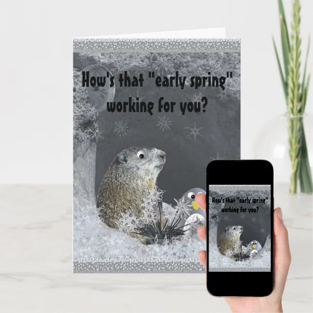 Groundhog Day Prediction - Major Fail! Card | Zazzle