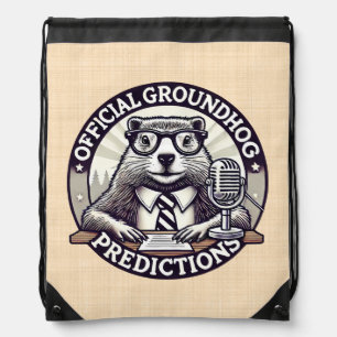 Groundhog Day Predictions - Marmotte Weather Drawstring Bag