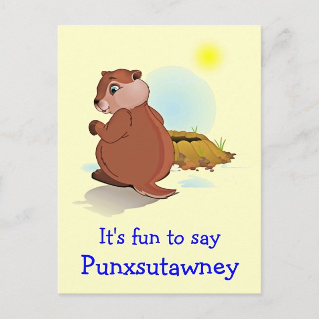 Groundhog Day Punxsutawney Postcard (Front)