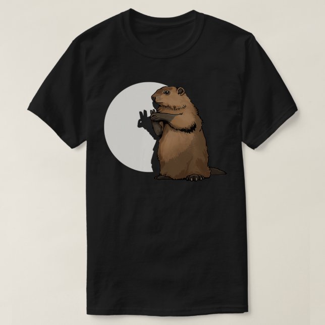Groundhog Day Shadow Puppet Funny Gift  T-Shirt (Design Front)