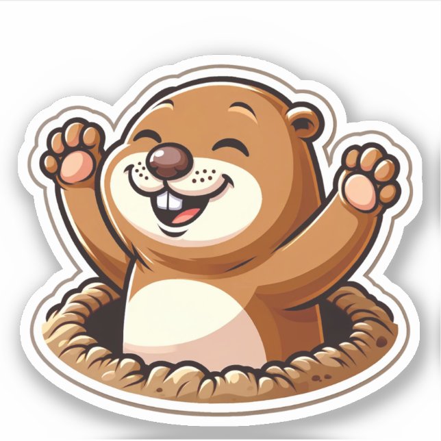 Groundhog day sticker (Front)
