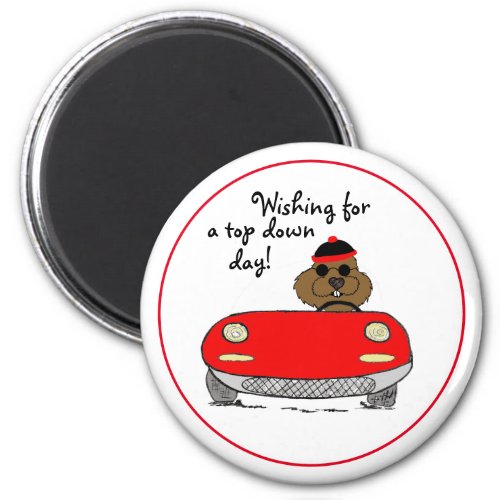 Groundhog Day  Top Down Magnet