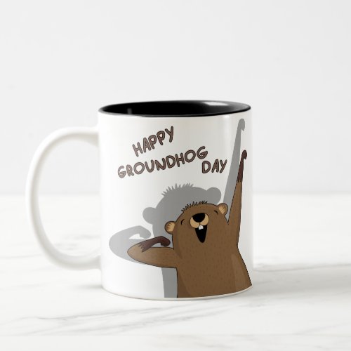 Groundhog day Two_Tone coffee mug
