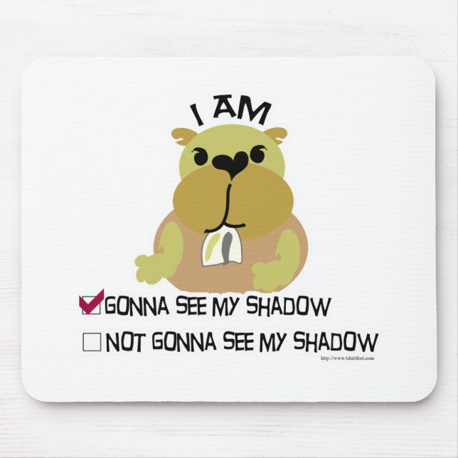 Groundhog day vote  shadow mouse pad (Front)