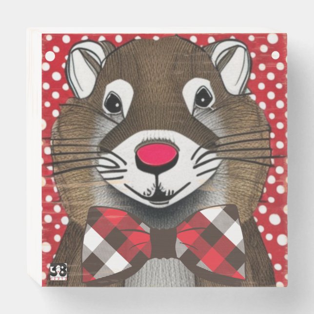 Groundhog Day Wooden Box Sign (Front Horizontal)