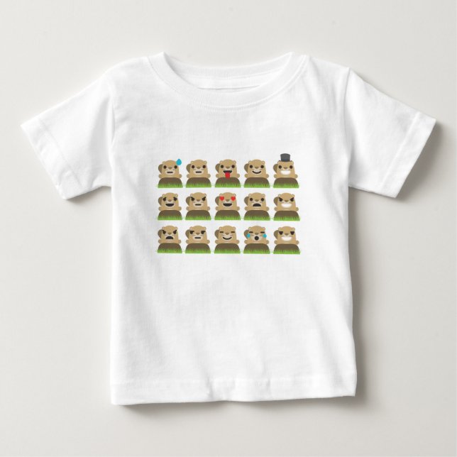 groundhog emojis baby T-Shirt (Front)