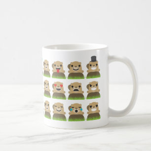 groundhog emojis coffee mug