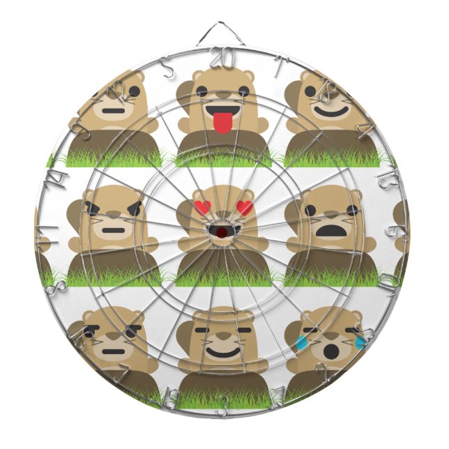 groundhog emojis dart board (Front)