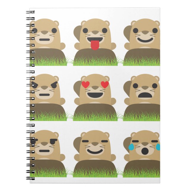 groundhog emojis notebook (Front)