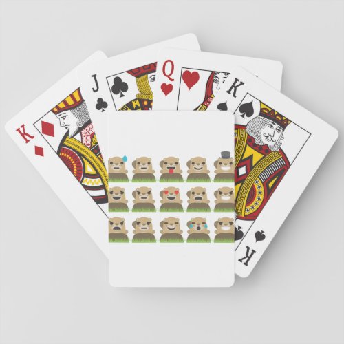 groundhog emojis poker cards