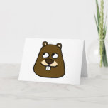 Groundhog Face Card