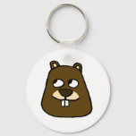 Groundhog Face Keychain
