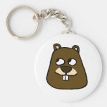 Groundhog Face Keychain