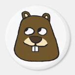 Groundhog Face Magnet