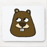 Groundhog Face Mouse Pad