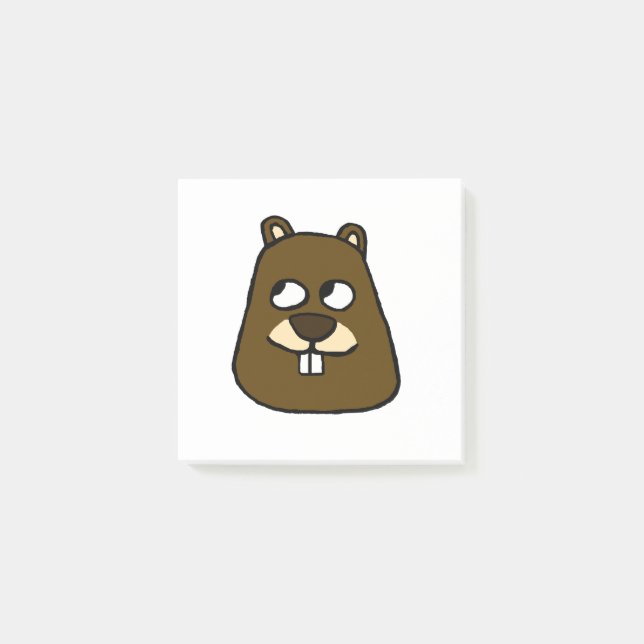 Groundhog Face Post-it Notes (Front)