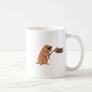 Groundhog Fake News Marmot Influencer Social Media Coffee Mug