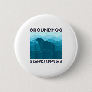 Groundhog Groupie Retro Vintage 60s 70s 80s Men Wo Button