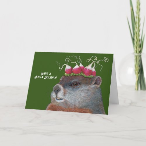Groundhog holiday card