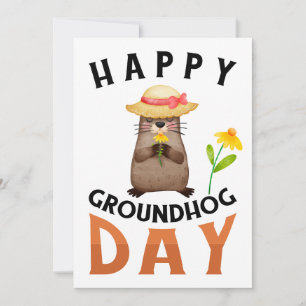 Groundhog holiday card