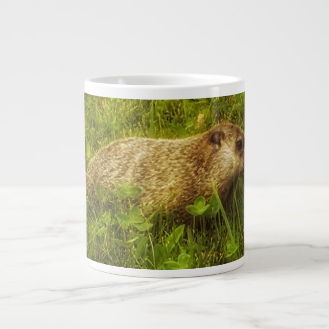 Groundhog in a field mug (Front)