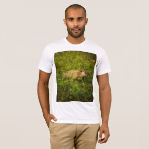 Groundhog in a field t-shirt