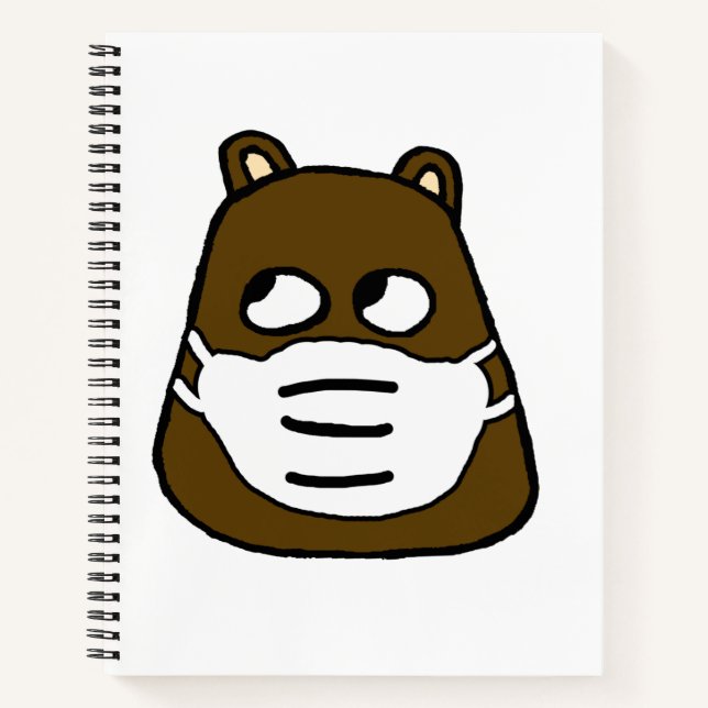 Groundhog in Face Mask Notebook (Front)