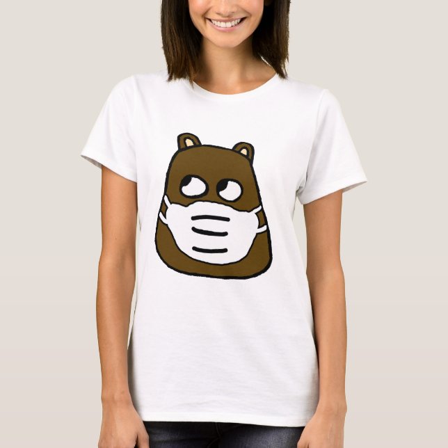 Groundhog in Face Mask T-Shirt (Front)