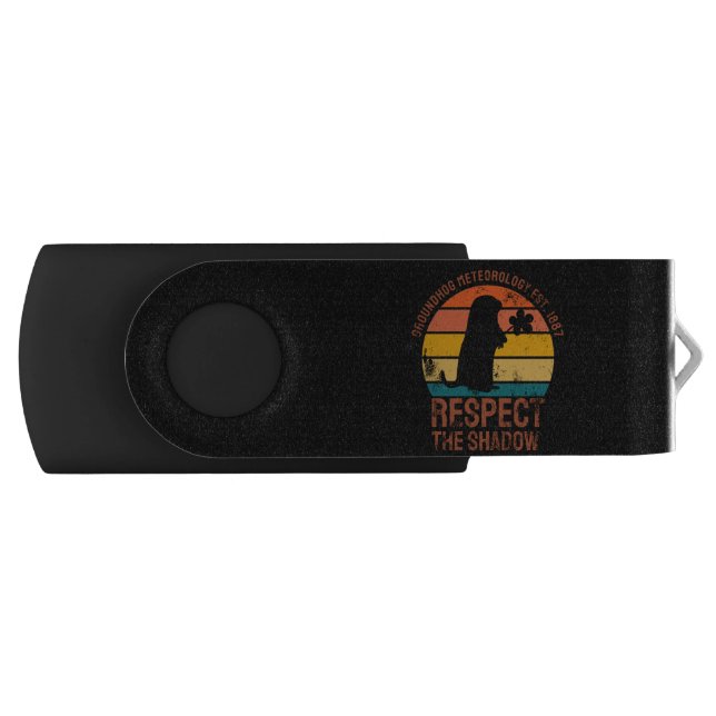 Groundhog Meteorology Est. 1887 Flash Drive (Front)