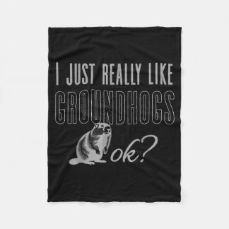 Groundhog Shirt Groundhog Lover Groundhogs _21 Fleece Blanket